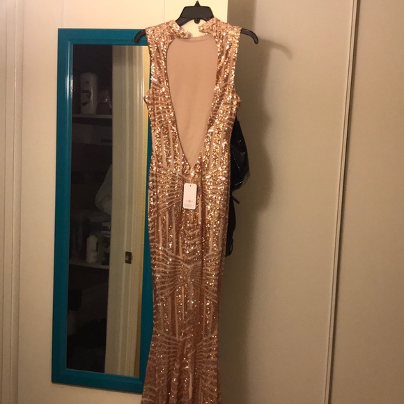 Brand new rose gold sequin dress - Picture 2 of 6